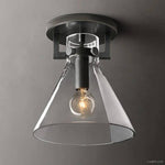 Machinist Glass Funnel Flush Mount