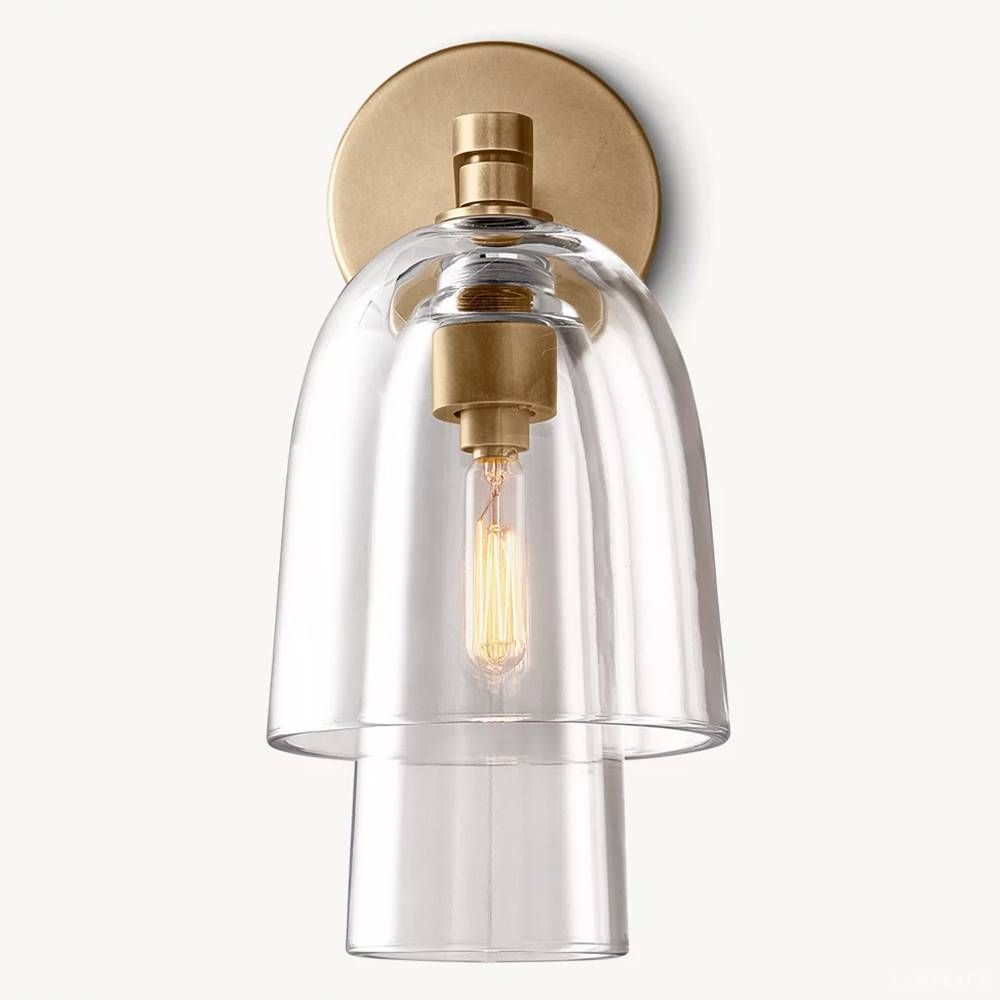 Blom Layered Glass Flute Wall Sconce
