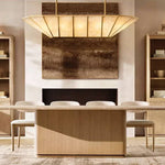 Lucette Alabaster Vein Linear Chandelier 52"