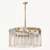 Calamette Striated Glass Round Chandelier 36"