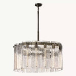 Calamette Striated Glass Round Chandelier 36"