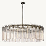 Calamette Striated Glass Round Chandelier 48"
