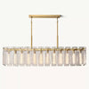 Calamette Striated Glass Rectangular Chandelier 72"