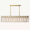 Calamette Striated Glass Rectangular Chandelier 72"