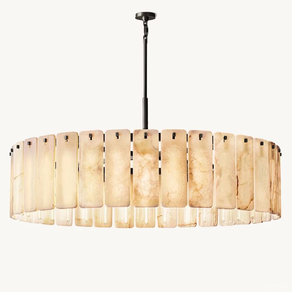 Calamette Striated Onyx Round Chandelier 60"