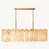 Calamette Striated Onyx Rectangular Chandelier 60"