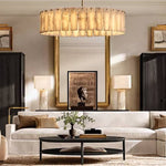 Calamette Striated Onyx Round Chandelier 60"