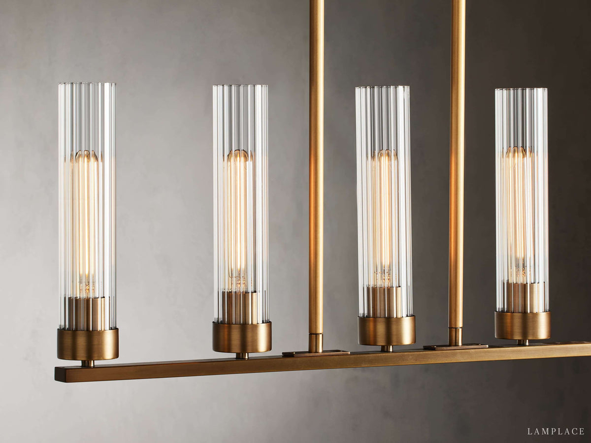 Andreas Modern Glass Linear Chandelier
