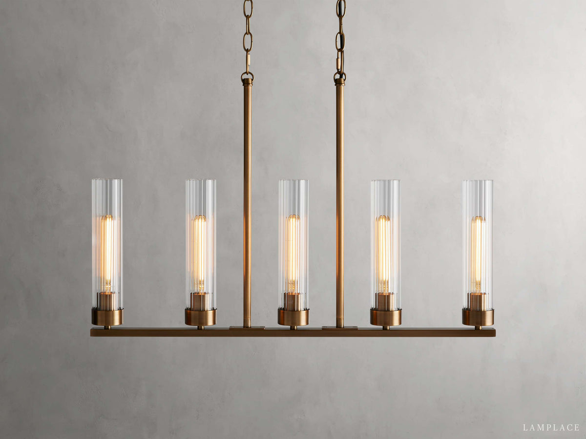 Andreas Modern Glass Linear Chandelier