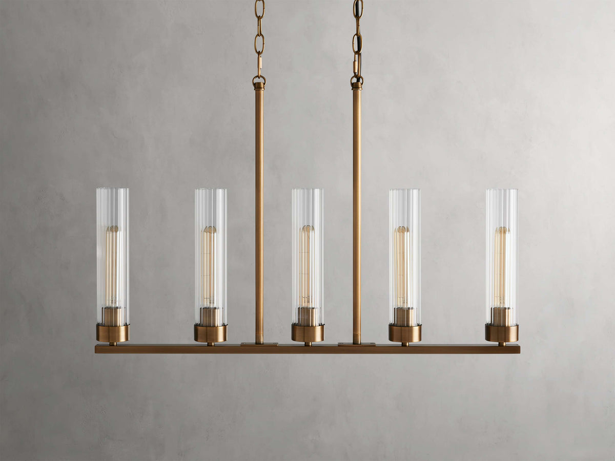 Andreas Modern Glass Linear Chandelier