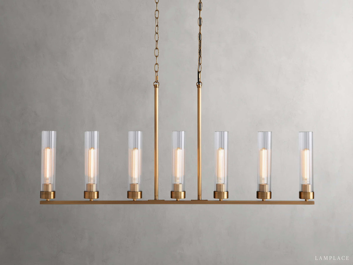 Andreas Modern Glass Linear Chandelier