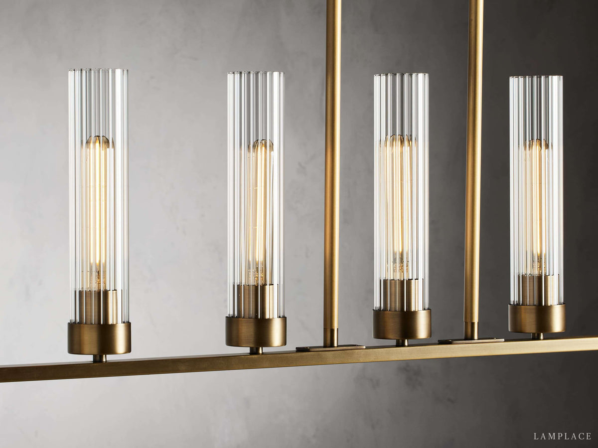 Andreas Modern Glass Linear Chandelier