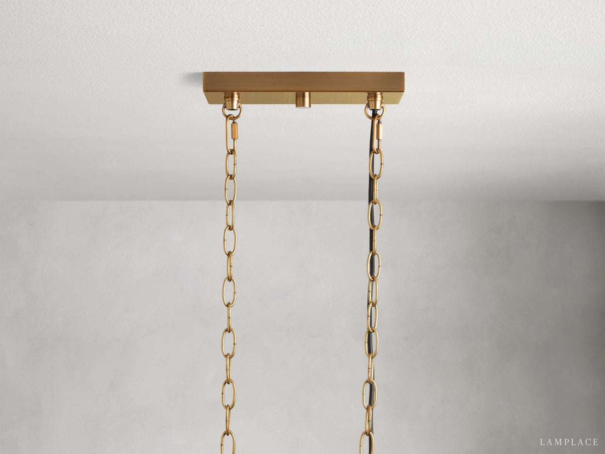 Andreas Modern Glass Linear Chandelier