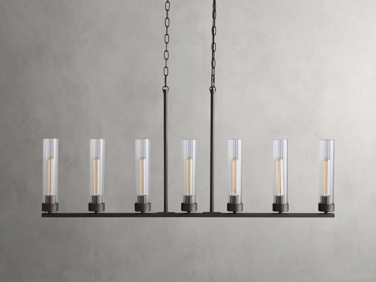 Andreas Modern Glass Linear Chandelier