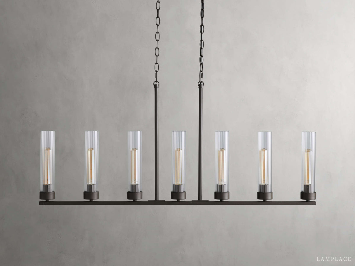 Andreas Modern Glass Linear Chandelier