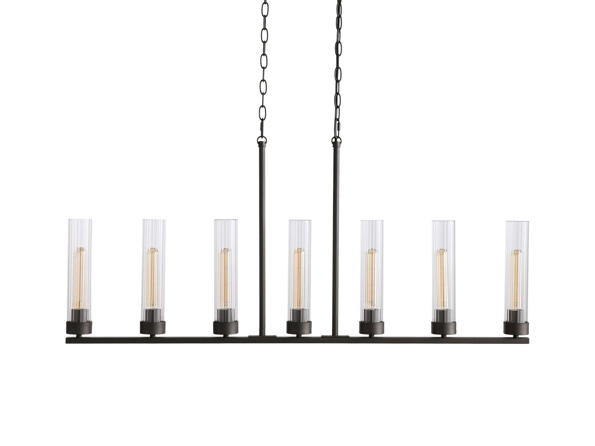 Andreas Modern Glass Linear Chandelier