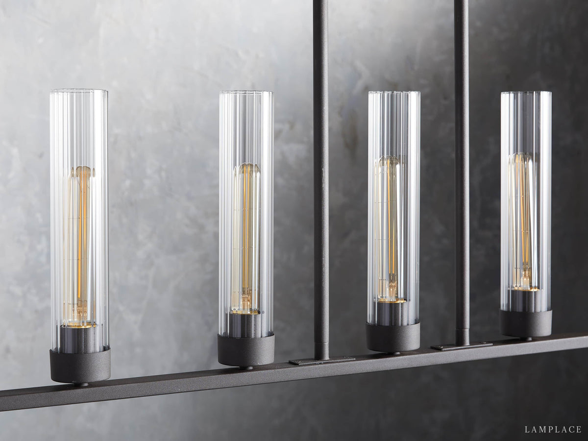 Andreas Modern Glass Linear Chandelier