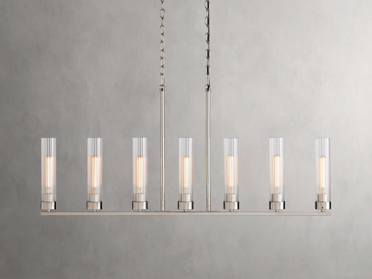 Andreas Modern Glass Linear Chandelier