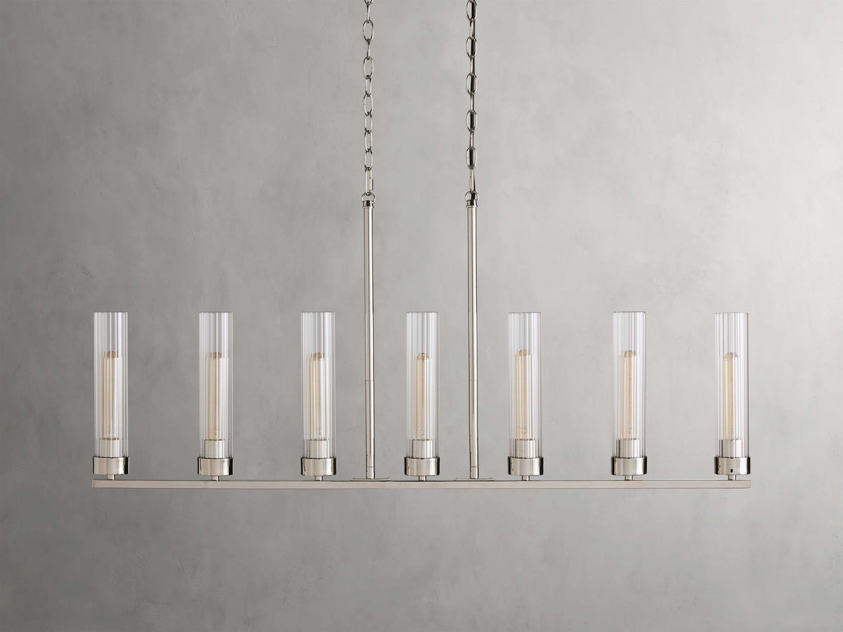 Andreas Modern Glass Linear Chandelier