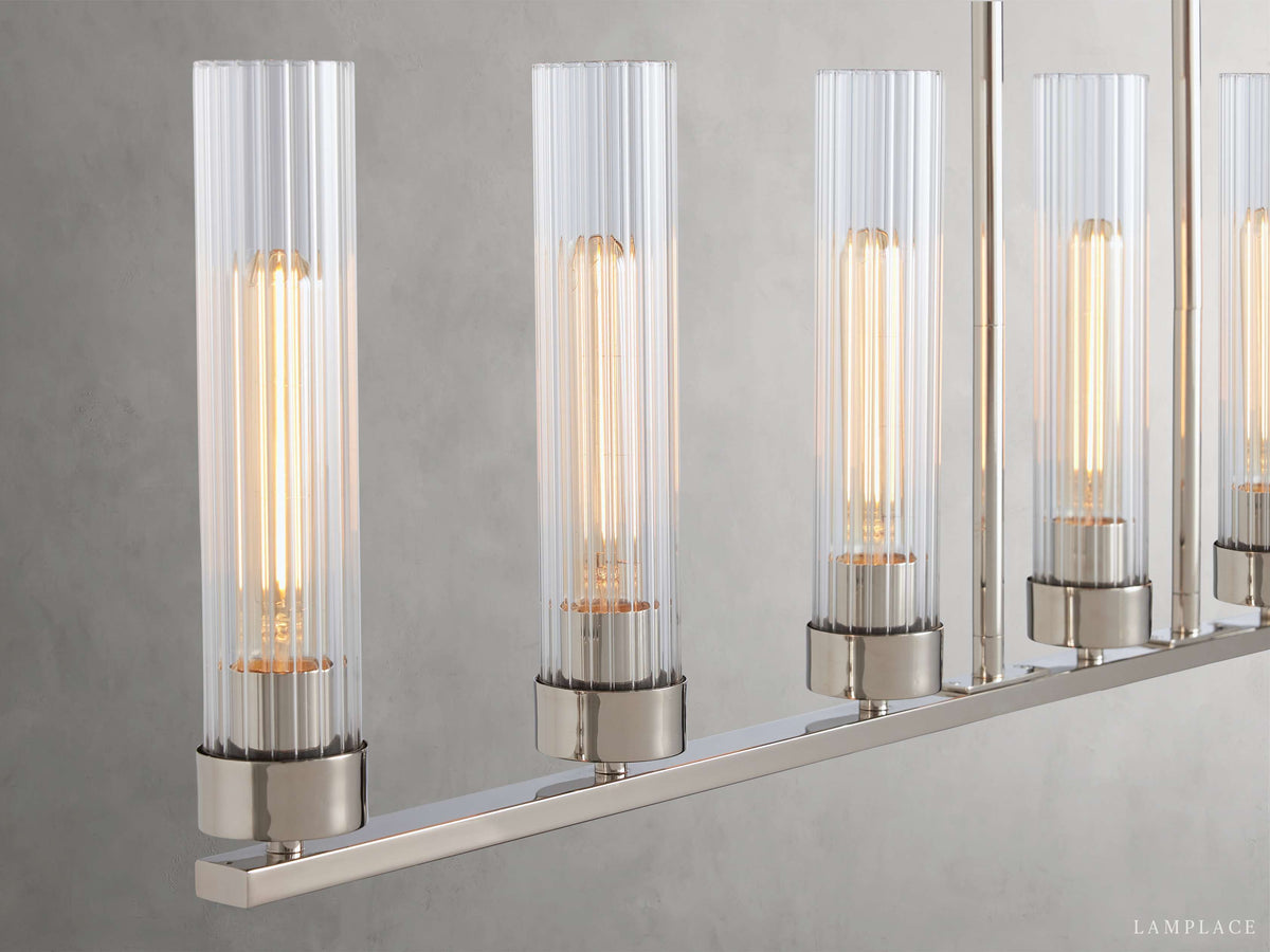 Andreas Modern Glass Linear Chandelier