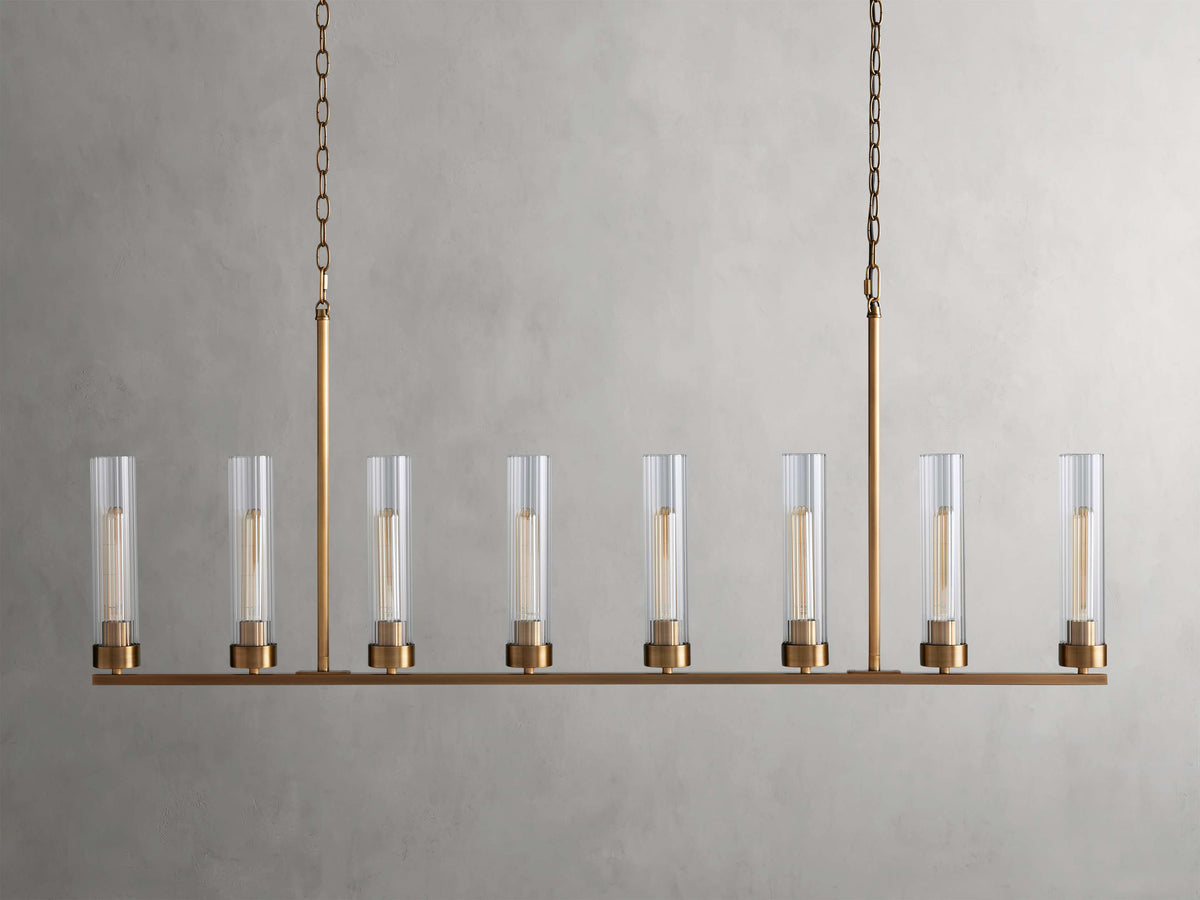 Andreas Modern Glass Linear Chandelier