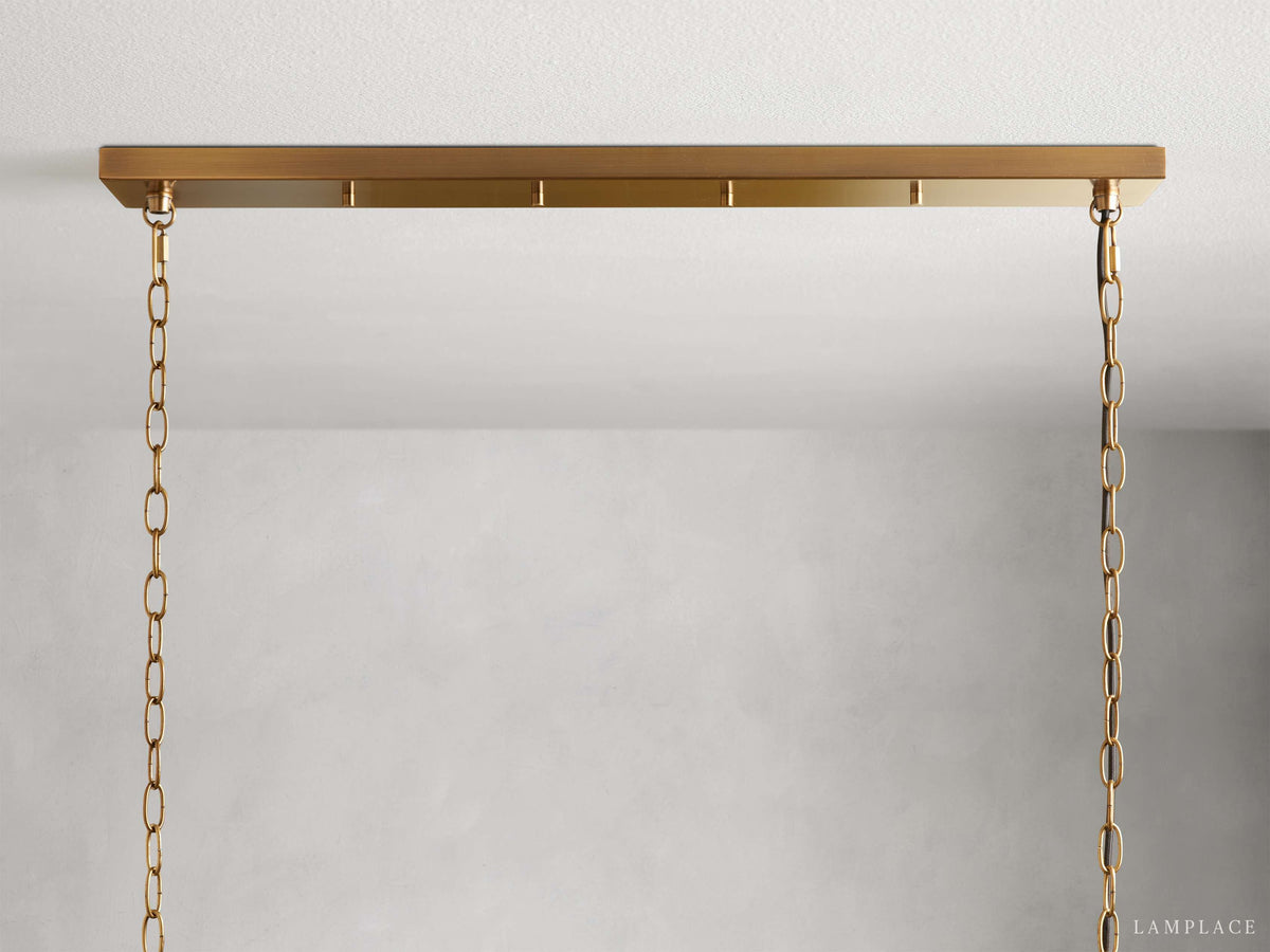 Andreas Modern Glass Linear Chandelier