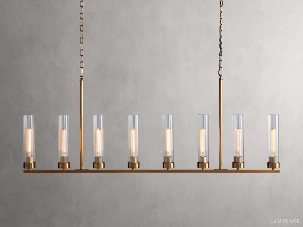 Andreas Modern Glass Linear Chandelier