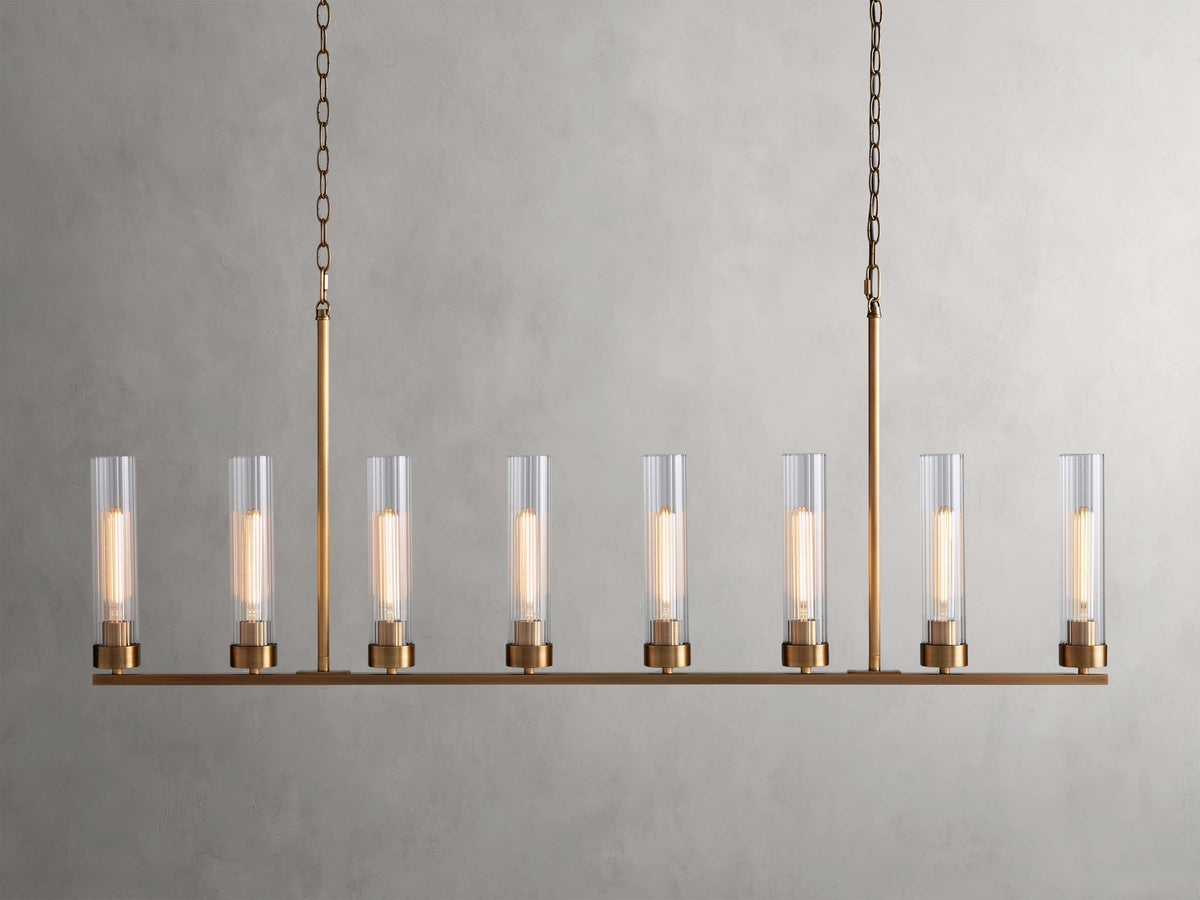 Andreas Modern Glass Linear Chandelier