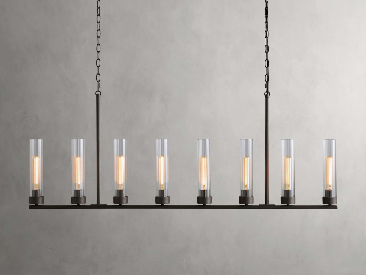 Andreas Modern Glass Linear Chandelier