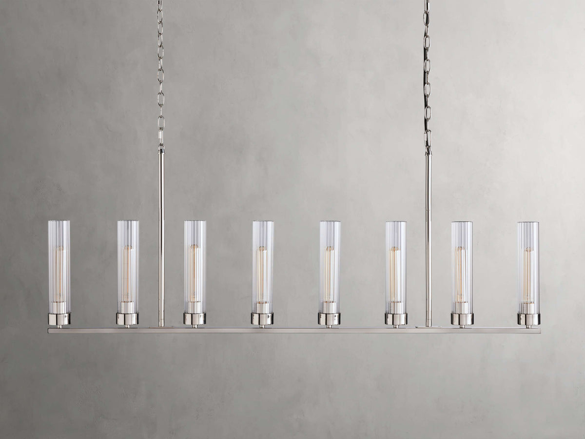 Andreas Modern Glass Linear Chandelier