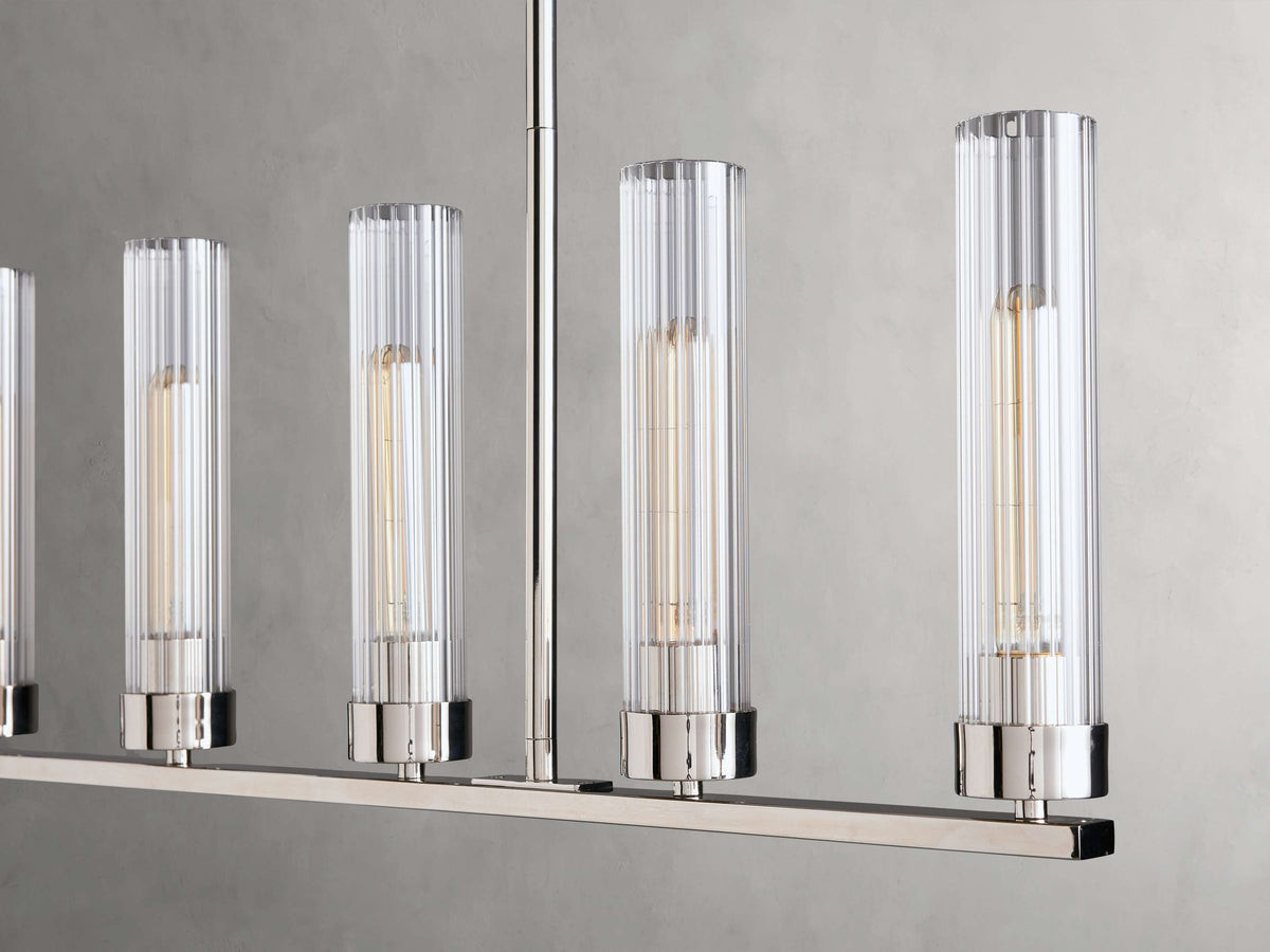 Andreas Modern Glass Linear Chandelier