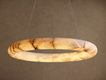 Halima Alabaster Veined Halo Chandelier