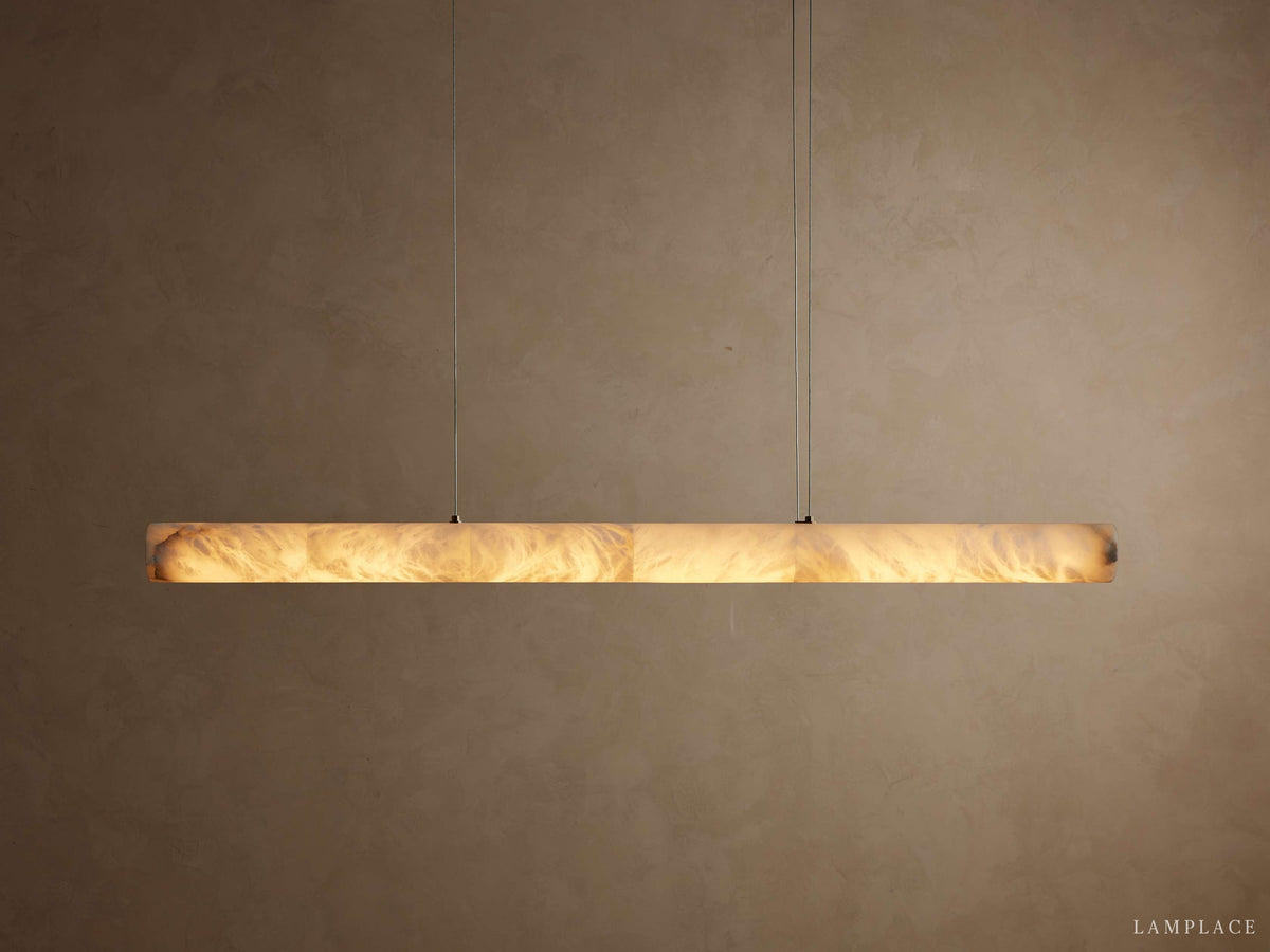 Halima Alabaster Veined Linear Chandelier