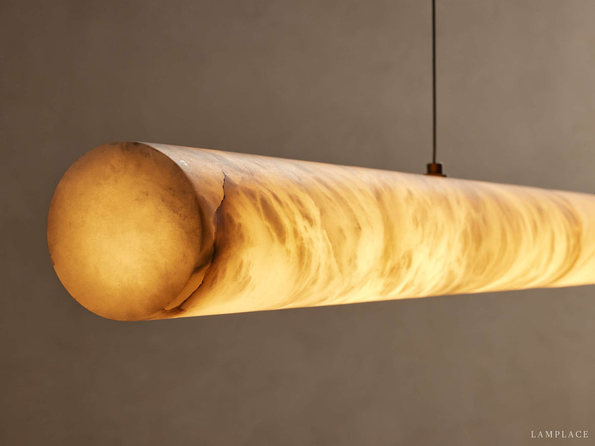 Halima Alabaster Veined Linear Chandelier
