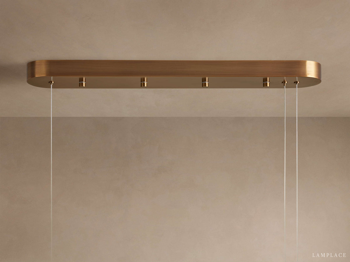 Halima Alabaster Veined Linear Chandelier