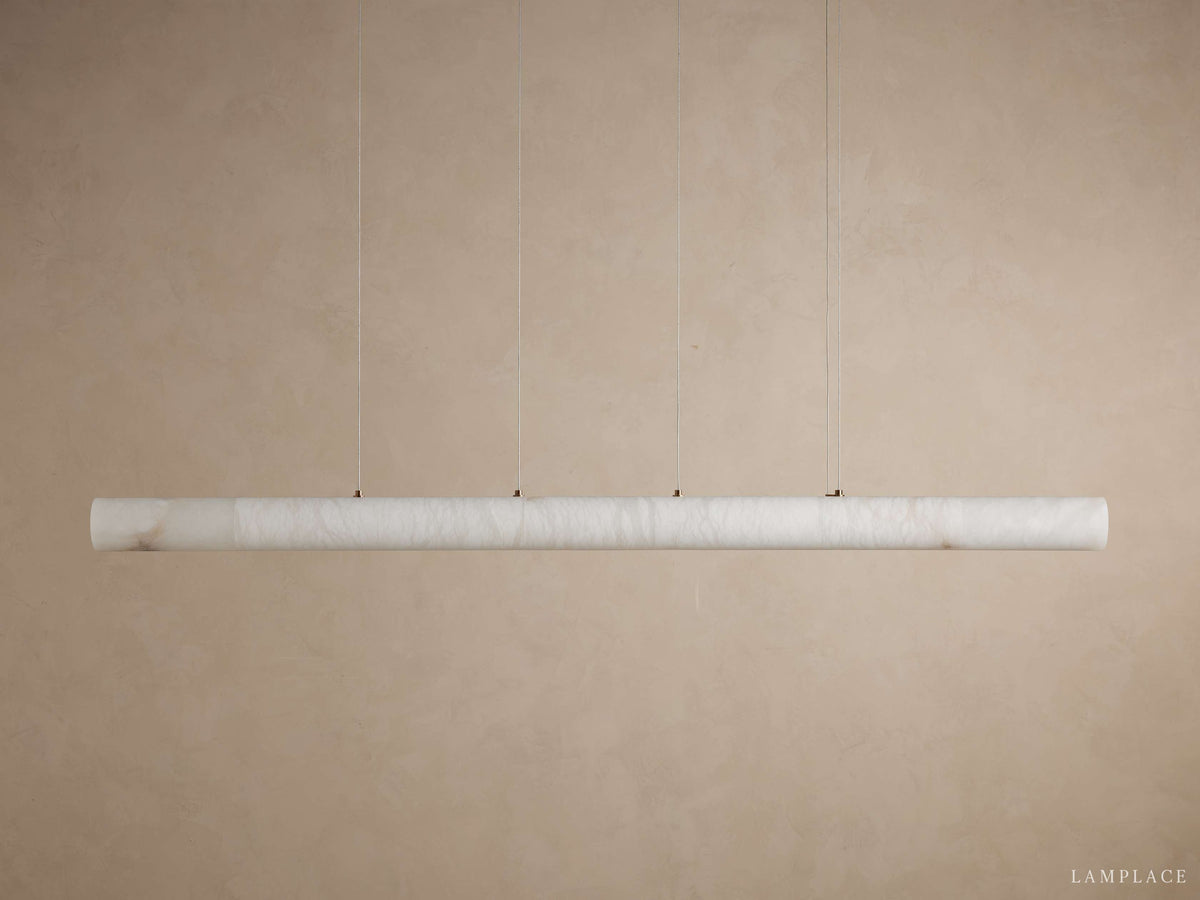 Halima Alabaster Veined Linear Chandelier