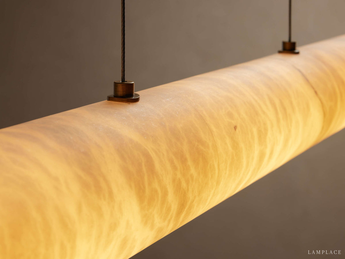 Halima Alabaster Veined Linear Chandelier
