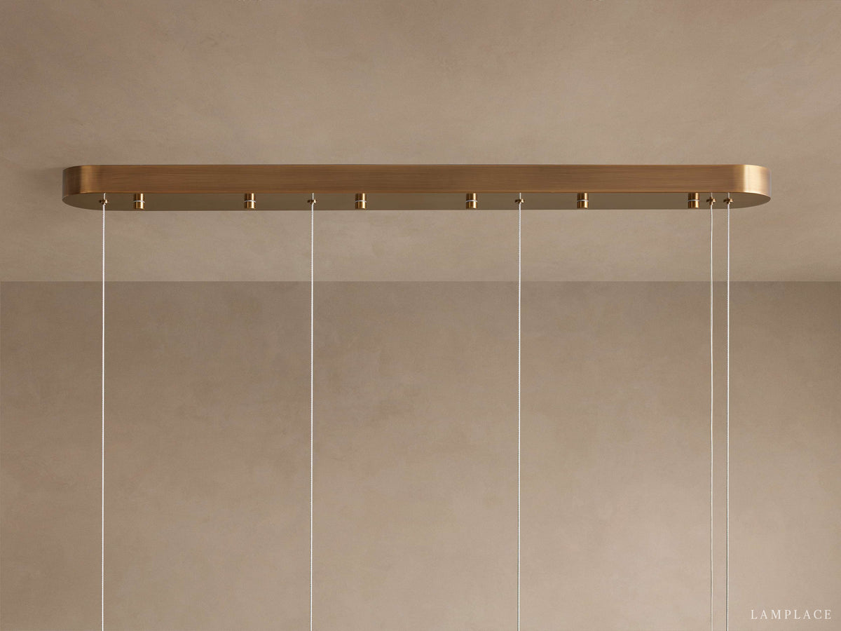 Halima Alabaster Veined Linear Chandelier