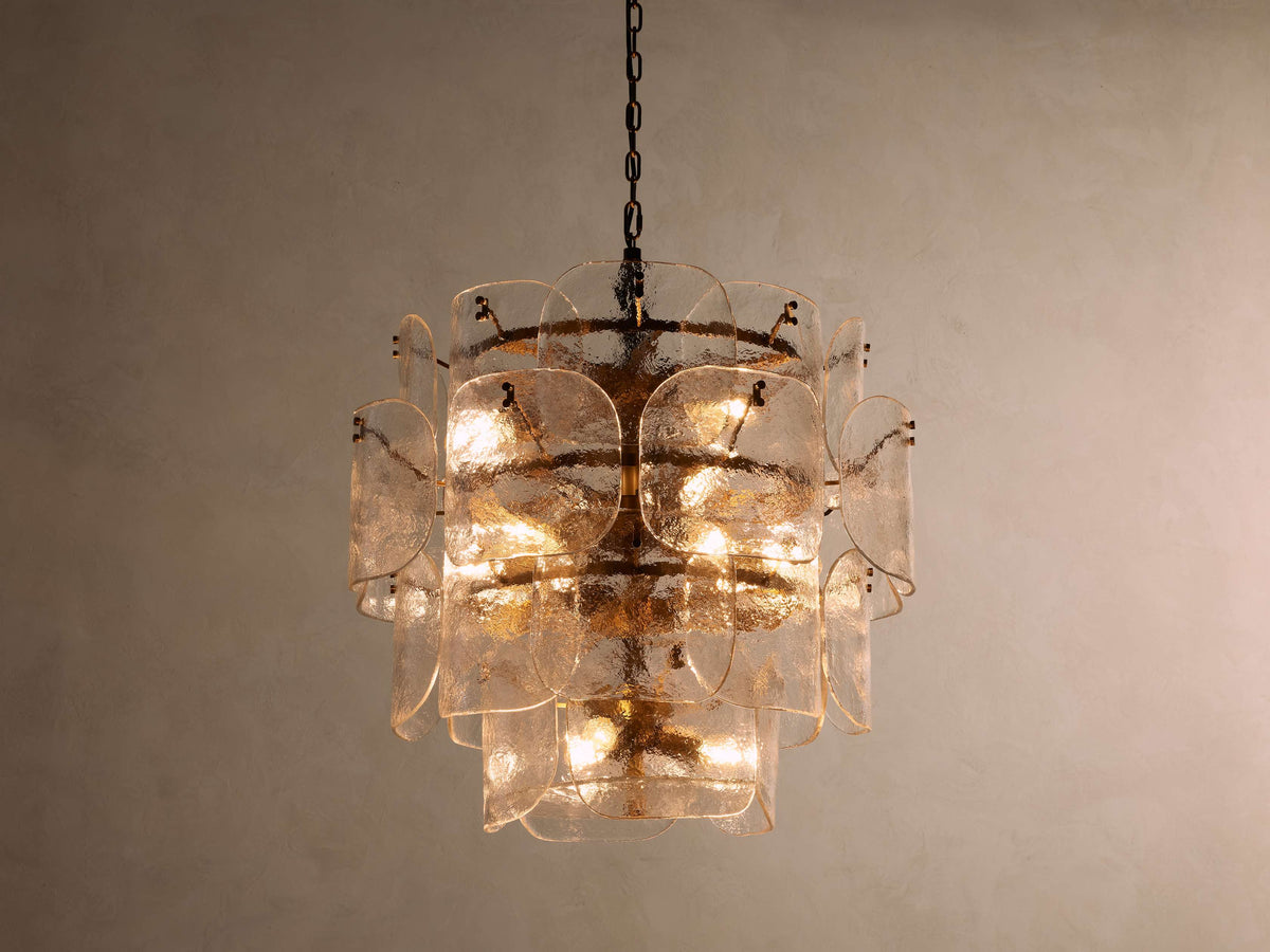 Blaire Molten Glass Round Chandelier