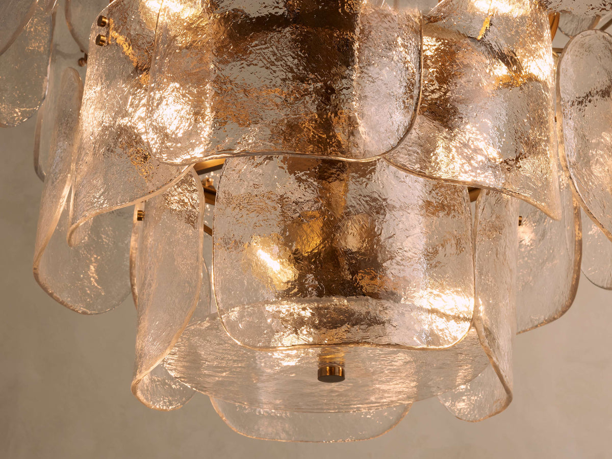 Blaire Molten Glass Round Chandelier