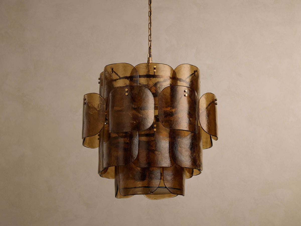 Blaire Molten Glass Round Chandelier