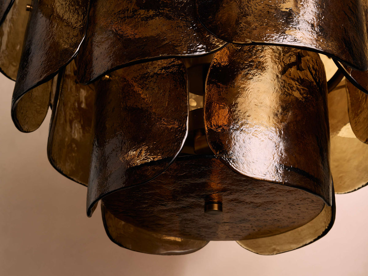 Blaire Molten Glass Round Chandelier