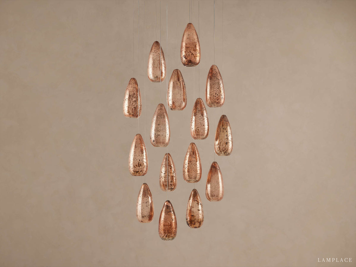 Edda Teardrop Cascade Round Chandelier