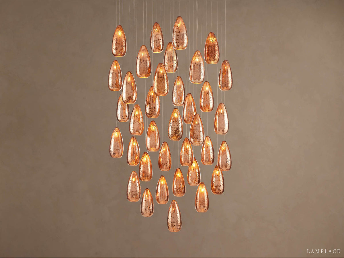 Edda Teardrop Cascade Round Chandelier