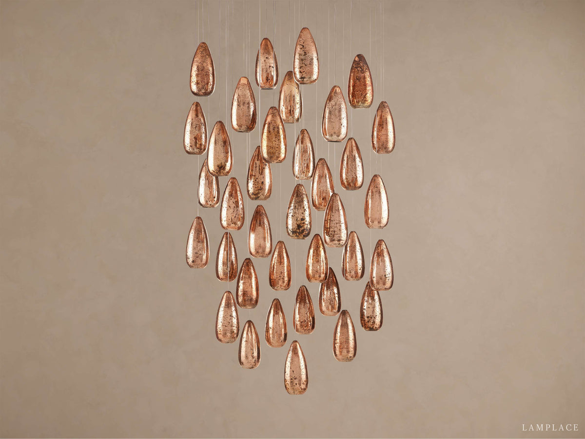 Edda Teardrop Cascade Round Chandelier
