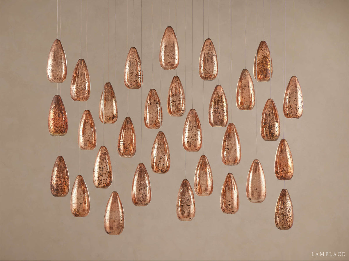 Edda Teardrop Cascade Linear Chandelier