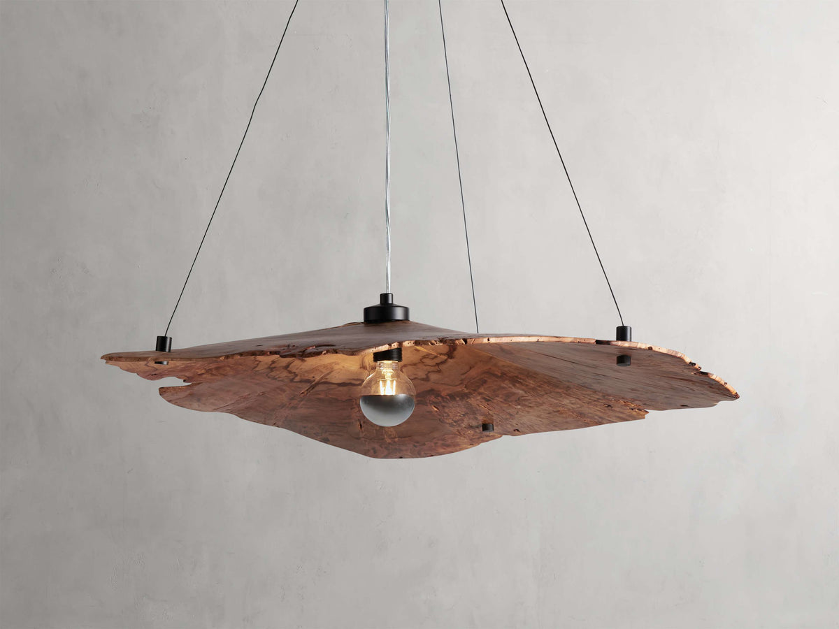 Arruga Natural Wood Dome Chandelier