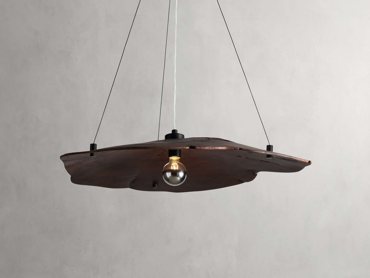Arruga Natural Wood Dome Chandelier