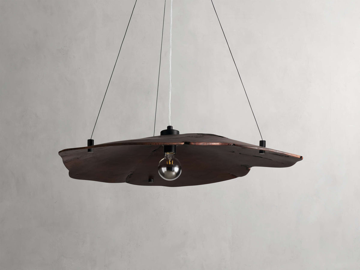 Arruga Natural Wood Dome Chandelier