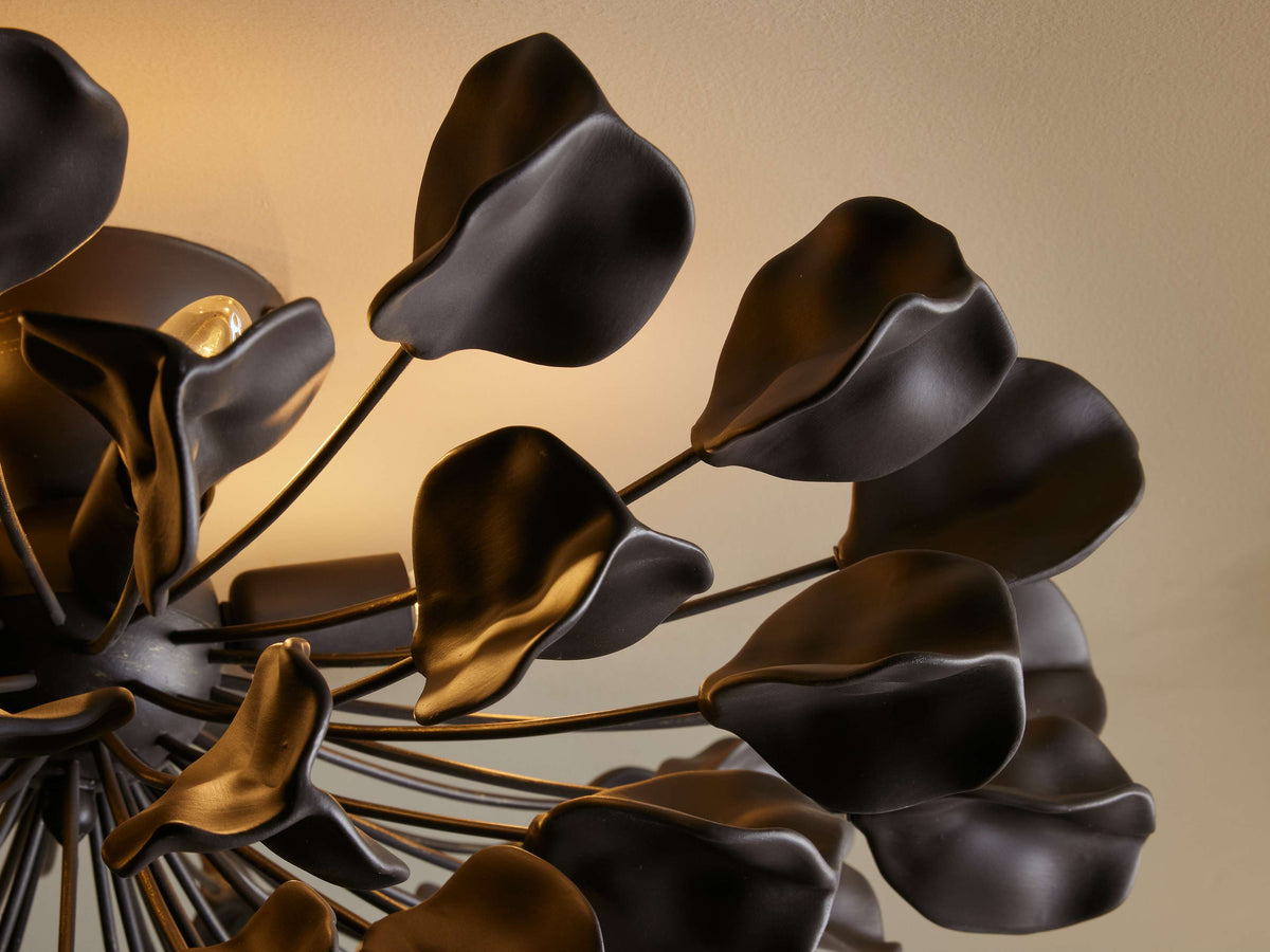 Lunaria Ceramic Leaf Flush Mount